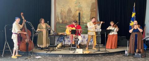 La Compagnie performing at Dossin Great Lakes Museum in period costumes